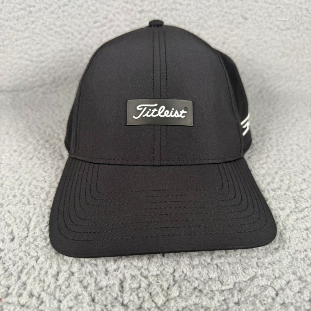 Titleist Charleston Breezer GT Golf Cap Unisex Strapback Black 4 Way Stretch Hat